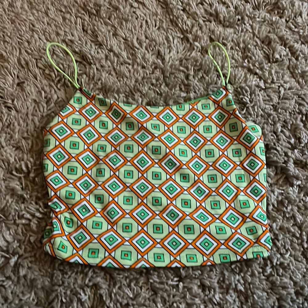 Green crop top